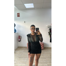 VESTIDO BRILLO TRANSPARENTE